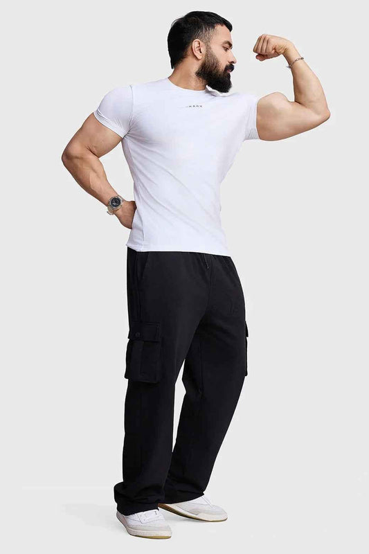 White Fuaark Nz Legacy Crew Neck T-shirt, casual men's T-shirt with a classic fit and soft fabric.