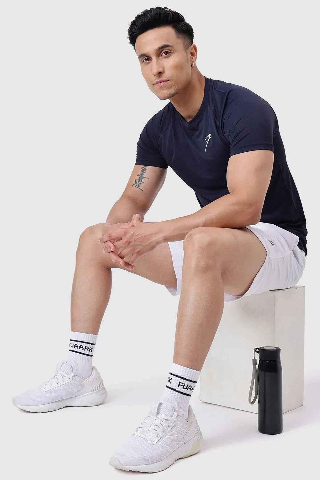 Slate navy T-shirt by Fuaark Nz, stylish and comfortable wardrobe essential, shown on a plain background.