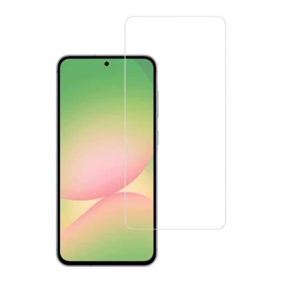 Two 9eight5 screen protectors for Samsung Galaxy A56 5G, designed to safeguard the phone's display from scratches and cracks.