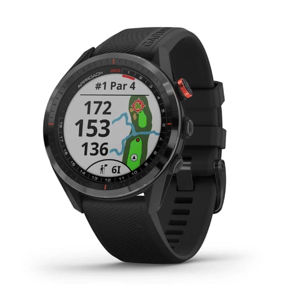 Hydrogel screen protectors for Garmin Approach S62 smartwatch, pack of 6, showing clear, flexible protective film on watch screen.
