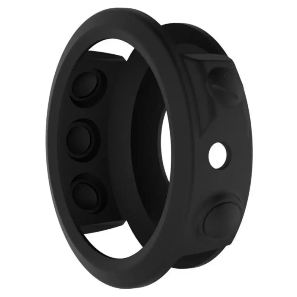 Black Habicare protective watch case for Garmin fenix 5S series, designed to safeguard the smartwatch.
