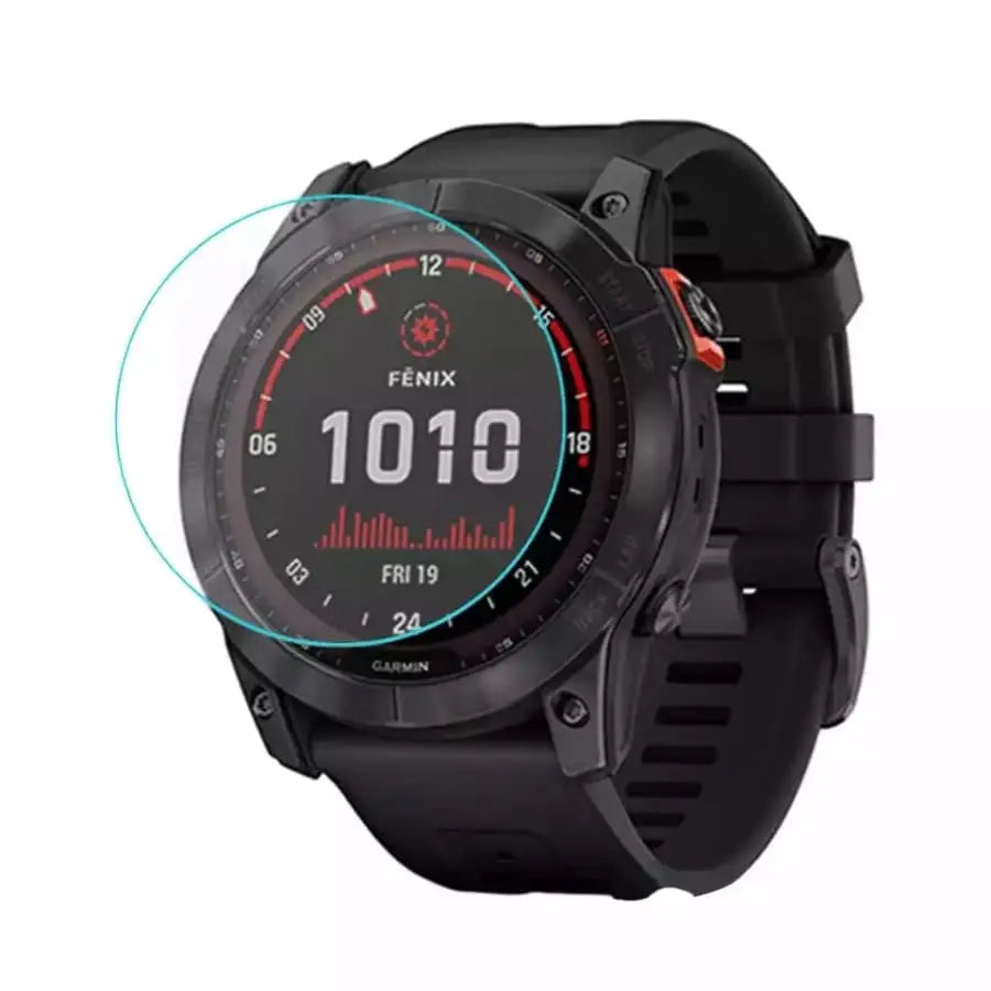 Pack of five Habicare Garmin fenix 5S Series watch screen protectors, clear and durable for screen protection.