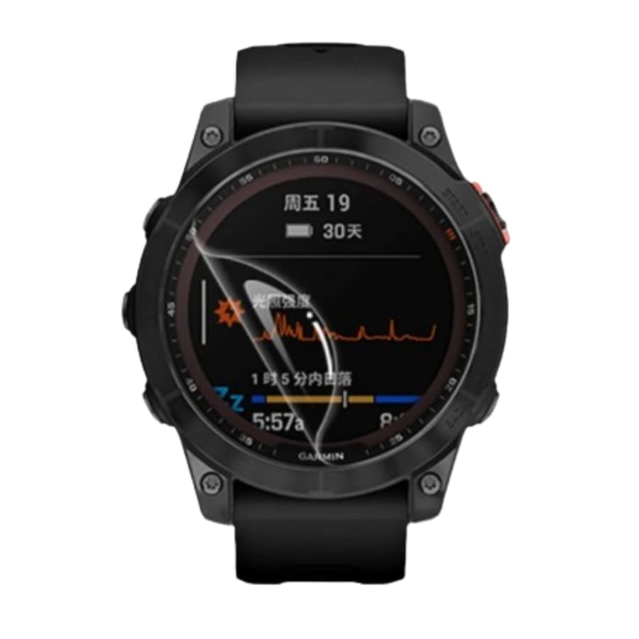 Hydrogel screen protectors for Garmin Fenix 7 and 7 Pro series, pack of 6, designed to protect smartwatch screens.