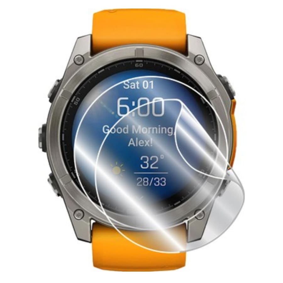 Hydrogel screen protectors for Garmin fenix 8 51mm series smartwatch, pack of 6, designed to protect the watch screen effectively.