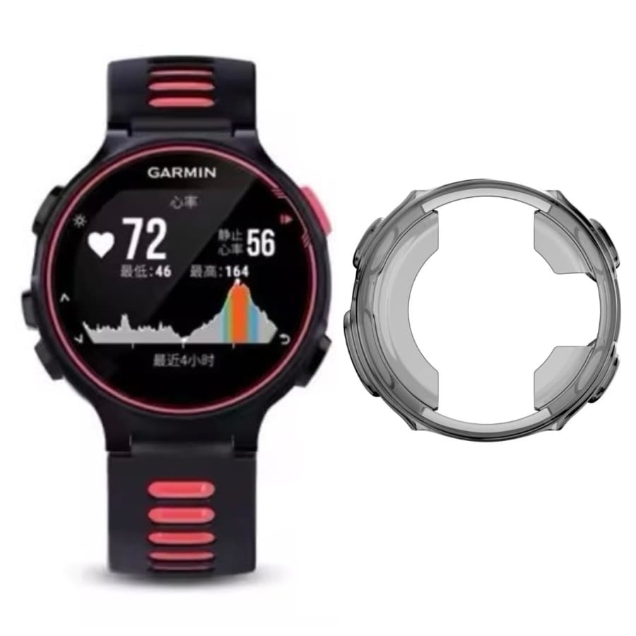 Black protective case for Garmin Forerunner 735/735XT sports watch, designed to safeguard the Garmin Garmin Forerunner 735XT.