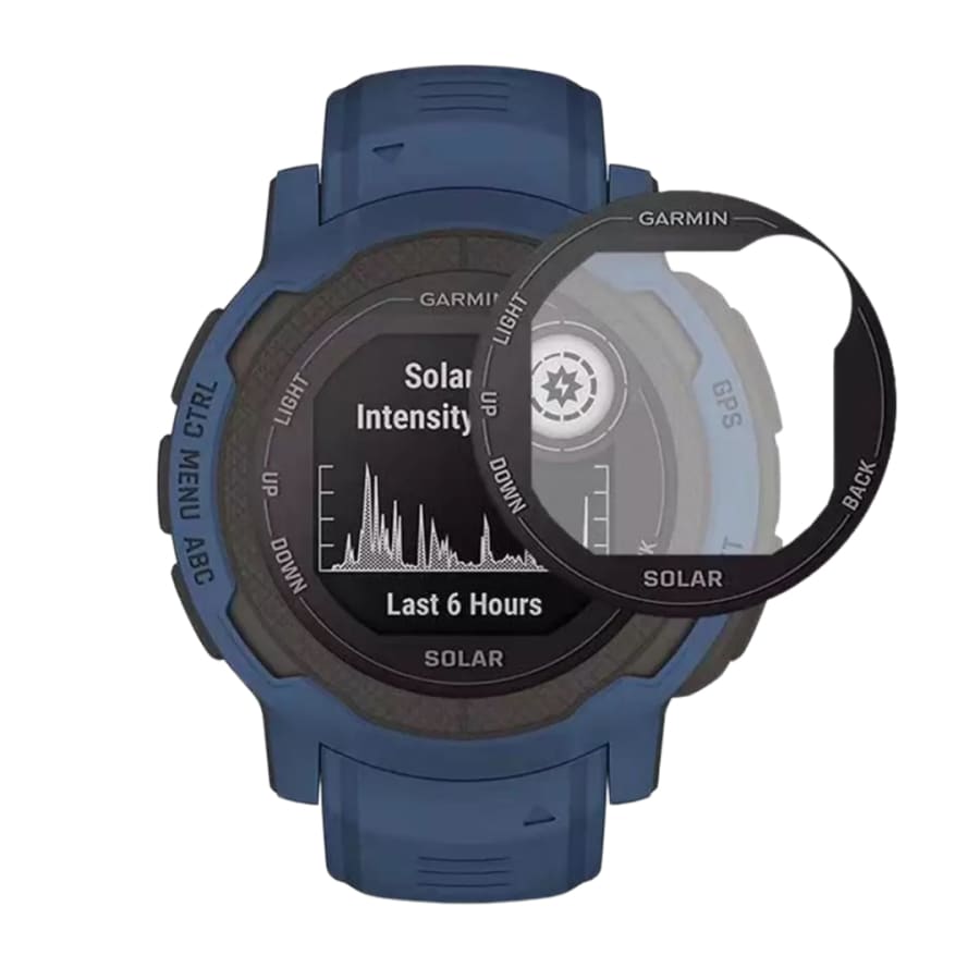 Garmin Instinct 2 Series watch screen protector from That Watch Shop, clear protective film covering the watch display.