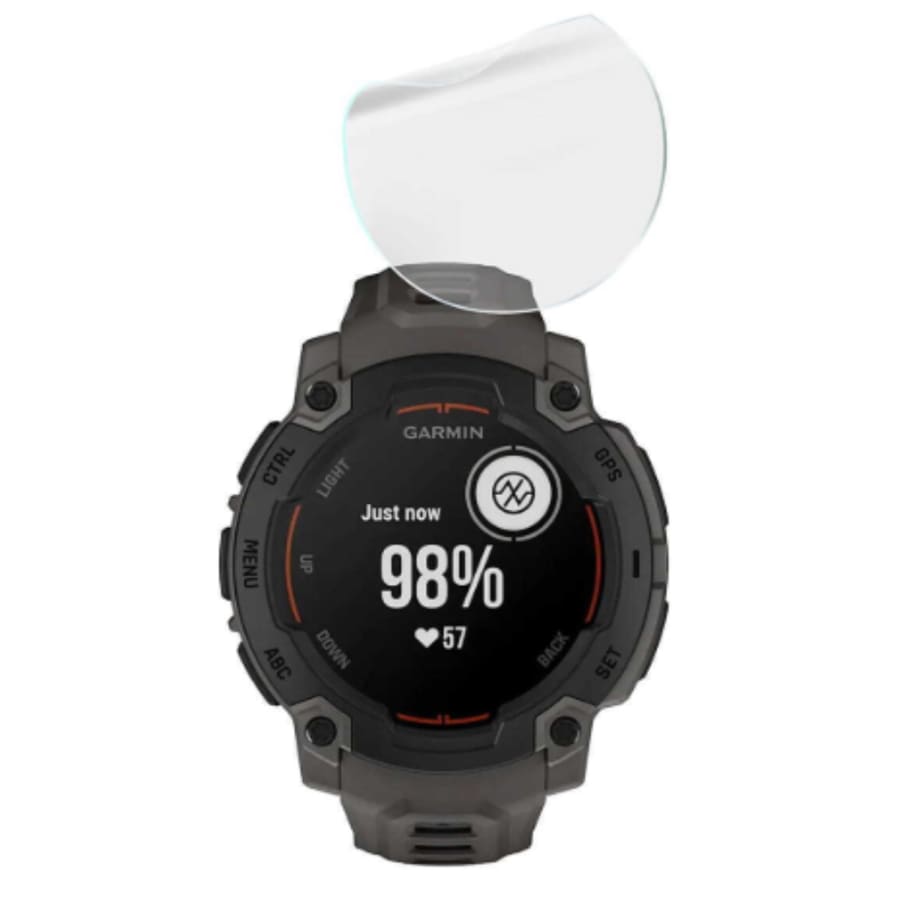 Black hydrogel screen protectors for Garmin Instinct E 40mm watch, pack of 6, designed to protect the watch screen.