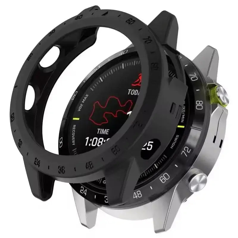 Black Habicare protective case for Garmin MARQ Series watch, offering durable and secure coverage for the smartwatch.