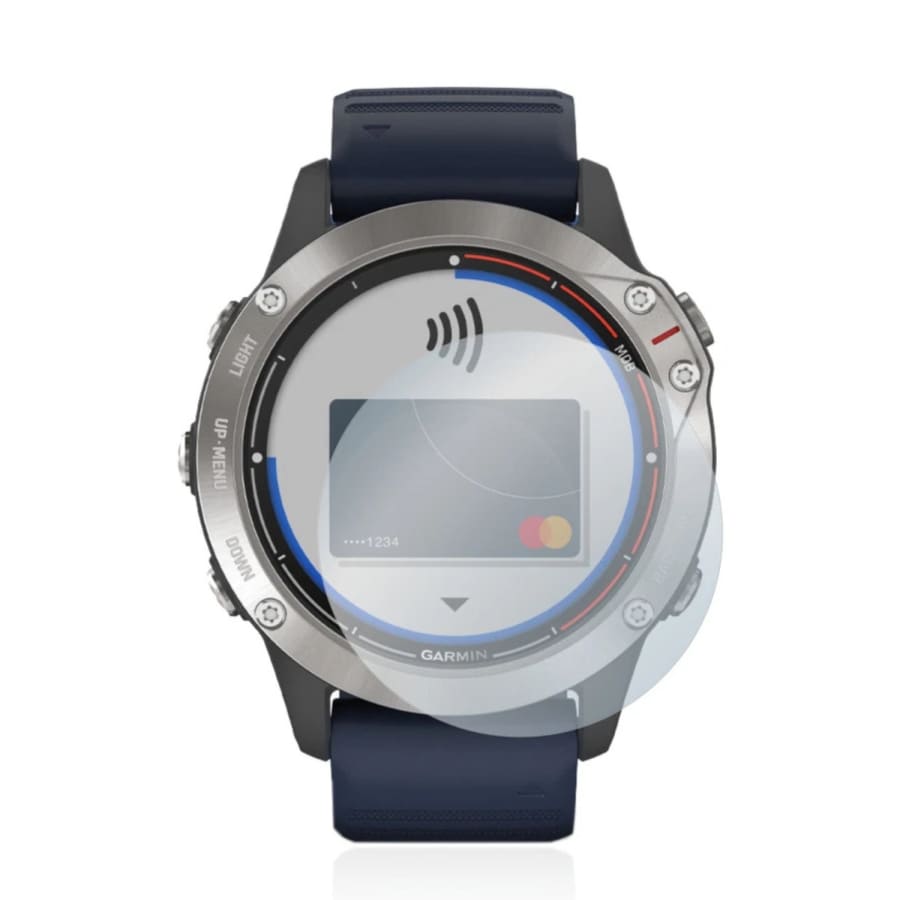 Garmin quatix 6 watch screen protector from That Watch Shop, clear protective film for smartwatch display.