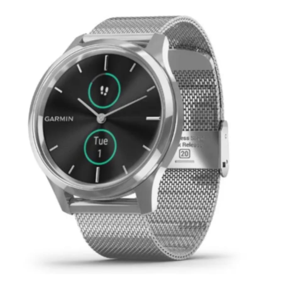 Hydrogel screen protectors for Garmin Vivomove Luxe watch, pack of 6, clear, flexible protective film covering the watch face.