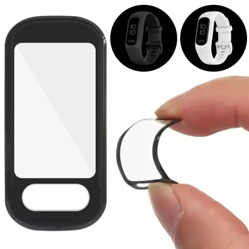 Pack of five Habicare Garmin Vivosmart 5 watch screen protectors, clear and durable protectors for smartwatch screen safety.