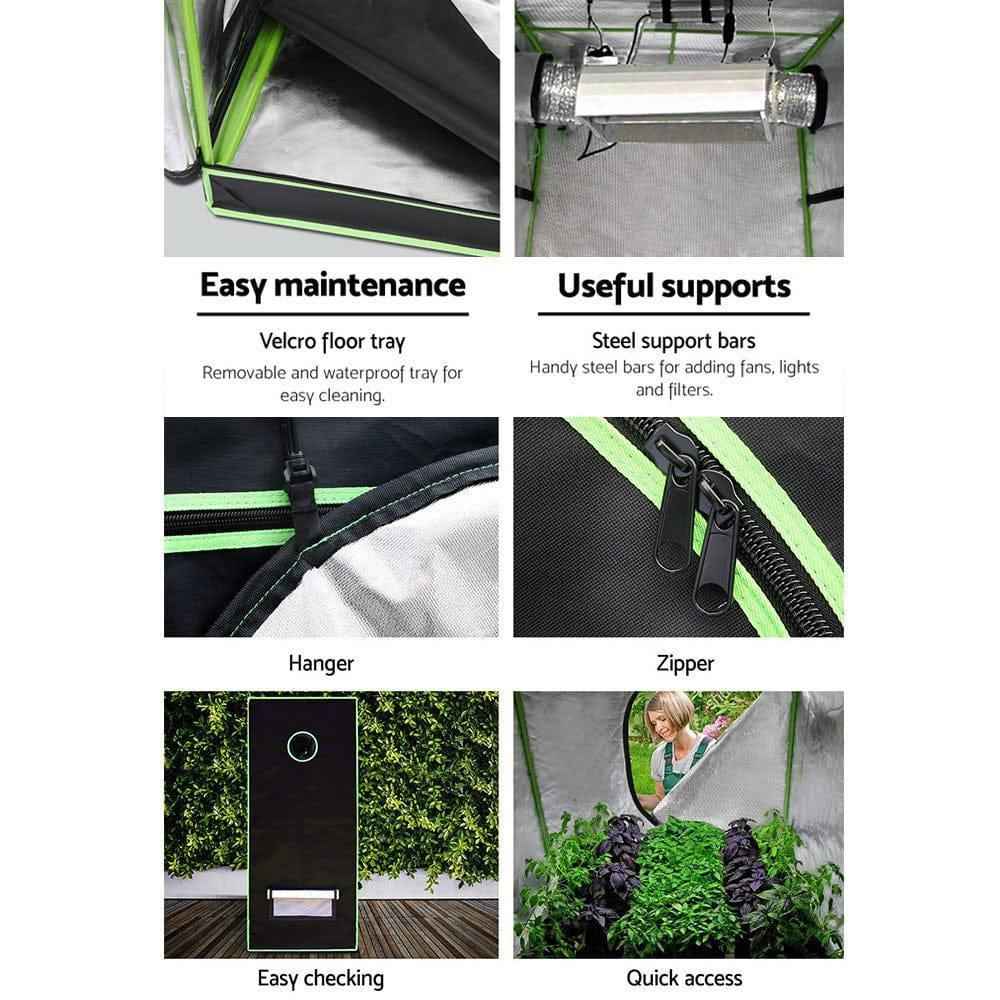 Green Fingers Grow Tent 100x100x200CM Hydroponics Kit Indoor Plant Room System