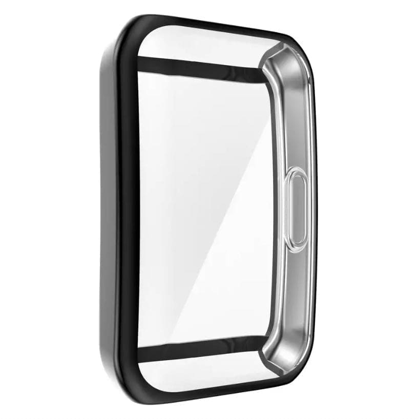 Black protective watch case for Huawei Band 8 and Band 9, designed by That Watch Shop, showing the snug fit and durable material.