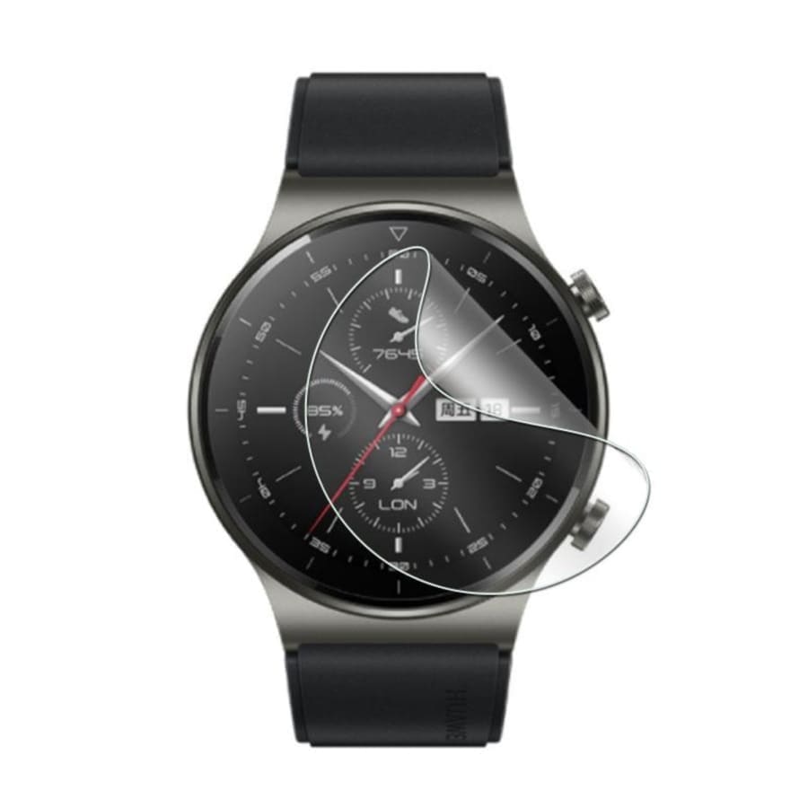 Hydrogel screen protectors for Huawei GT 2 Pro smartwatch, pack of 6, providing durable protection for the watch display.