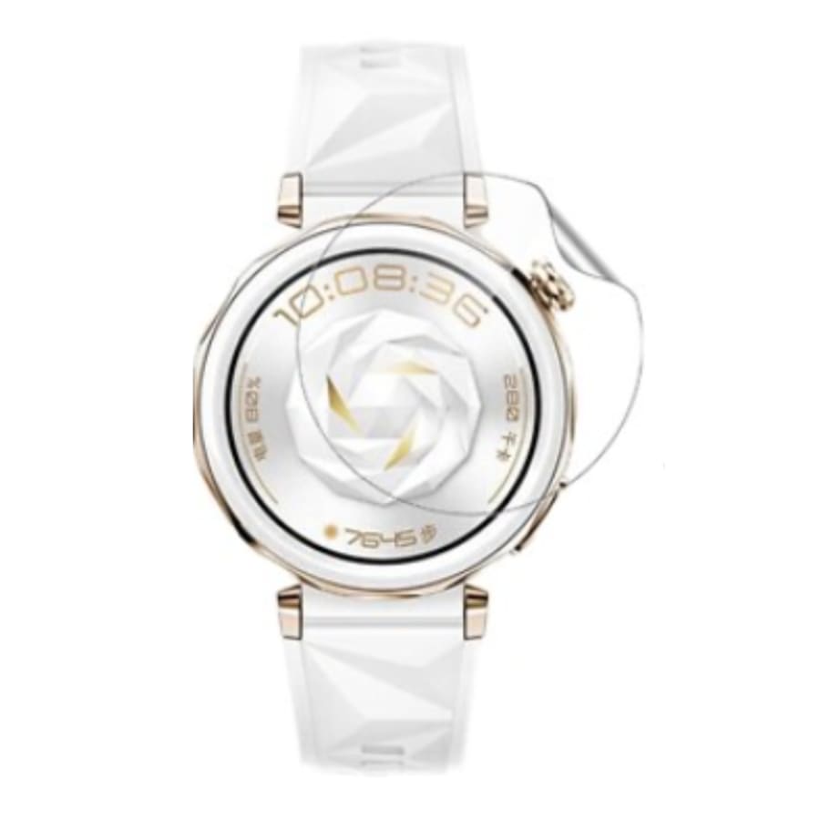 Hydrogel screen protectors for Huawei GT5 Pro 42mm smartwatch, shown in a pack of six, with clear protective film on the watch face.