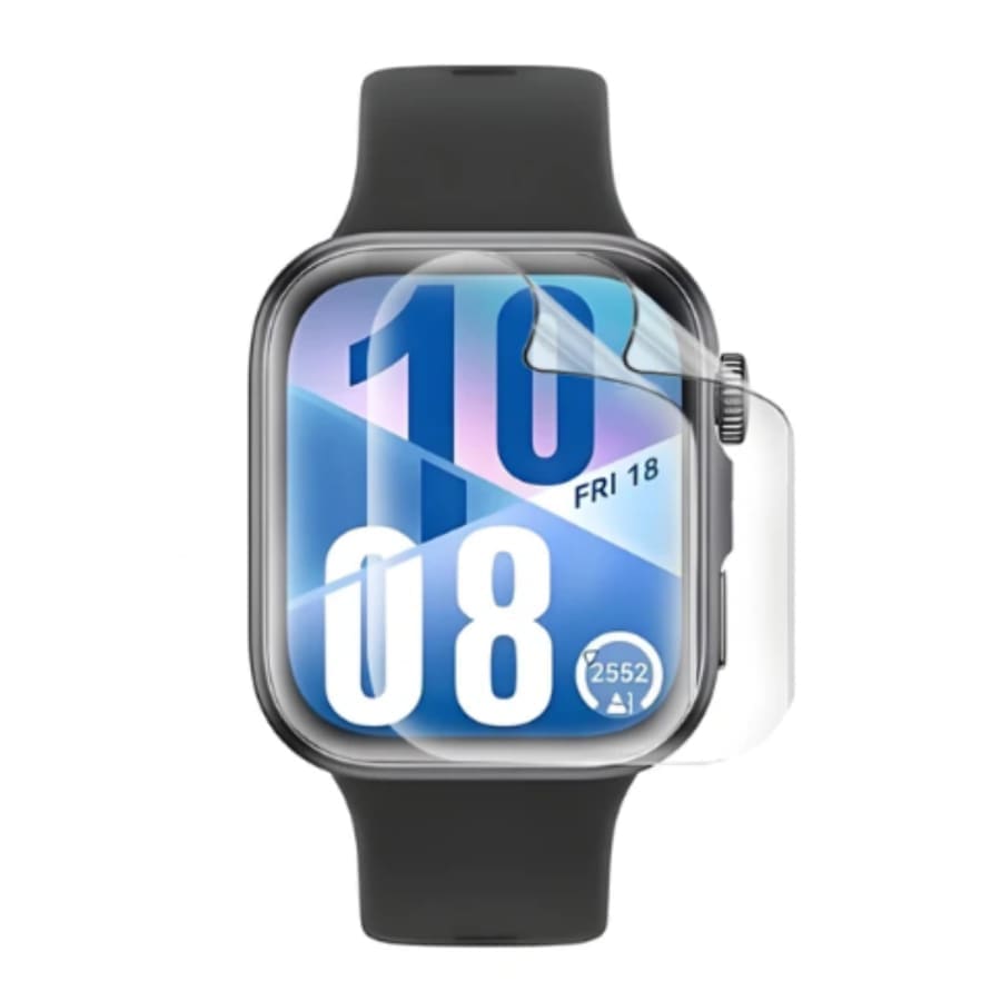 Hydrogel screen protectors for Huawei Watch Fit 4, pack of 6, protecting the watch screen from scratches and impacts.