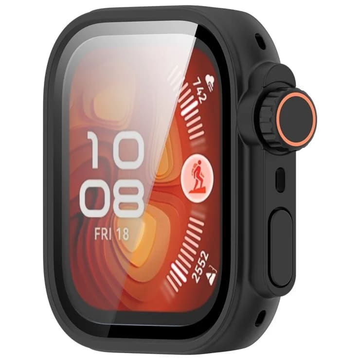 Black protective screen case for Huawei Watch Fit 4 Pro, designed to safeguard the watch face.