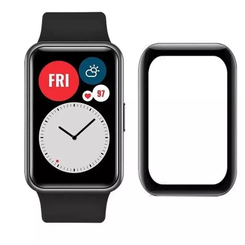 Pack of five Habicare Huawei Watch Fit screen protectors offering durable, clear protection for smartwatch screens.