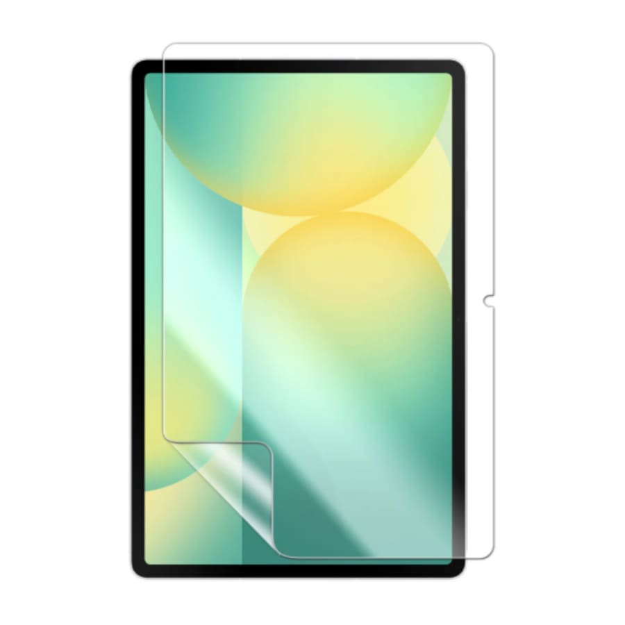 Pack of two 9eight5 hydrogel screen protectors for Samsung Galaxy Tab 8.9” (2016) tablet, showing the clear, flexible protectors.