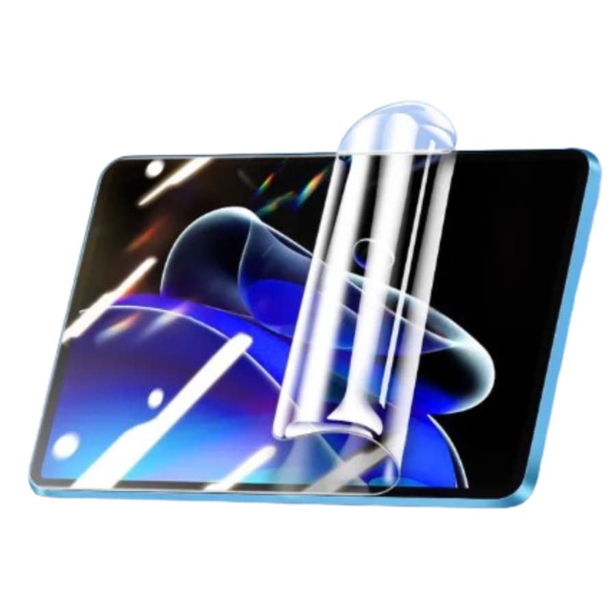 Hydrogel screen protector for Samsung Galaxy Tab A 10.1” (2019) T510/T515 by 9eight5, shown with packaging and tablet screen coverage.