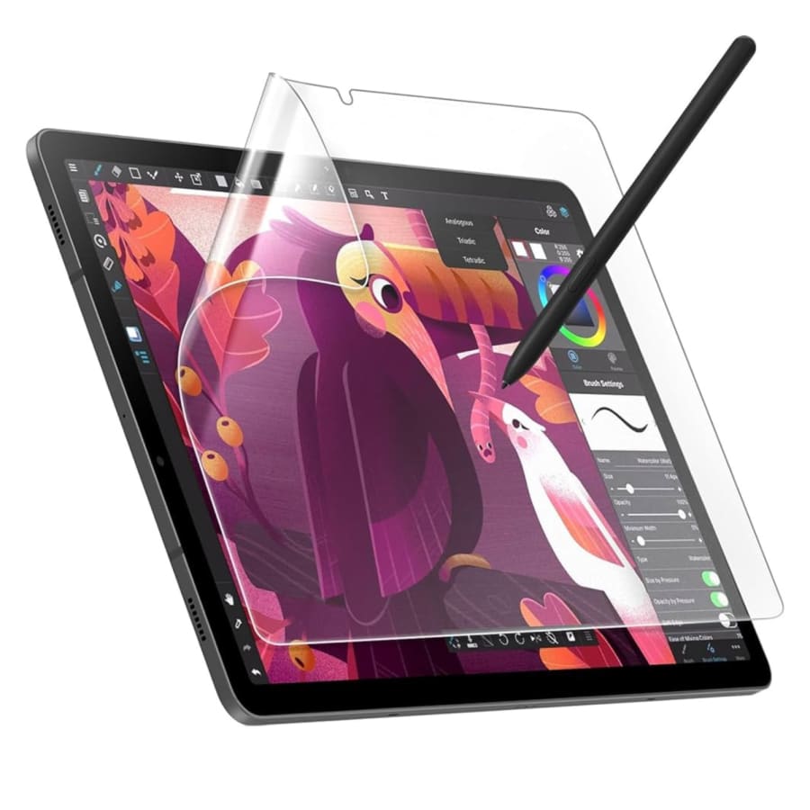 Hydrogel screen protector for Samsung Galaxy Tab S9 FE Plus 12.4 inch by 9eight5, showing the protector on a tablet screen.