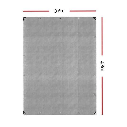 Instahut Tarp Tarpaulin 3.6x4.8m Canvas Camping Heavy Duty Sun Cover