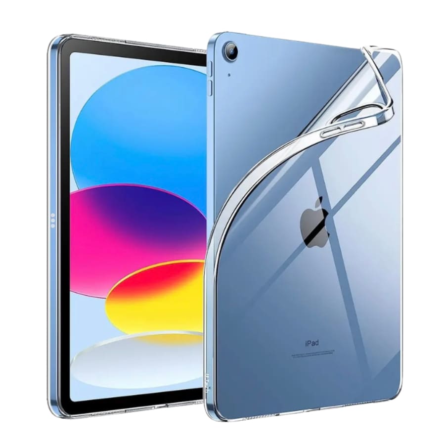 Clear protective cover for iPad 10th Gen 2022 and iPad A16 11-inch from 9eight5, shown on the tablet with precise fit and transparent design.