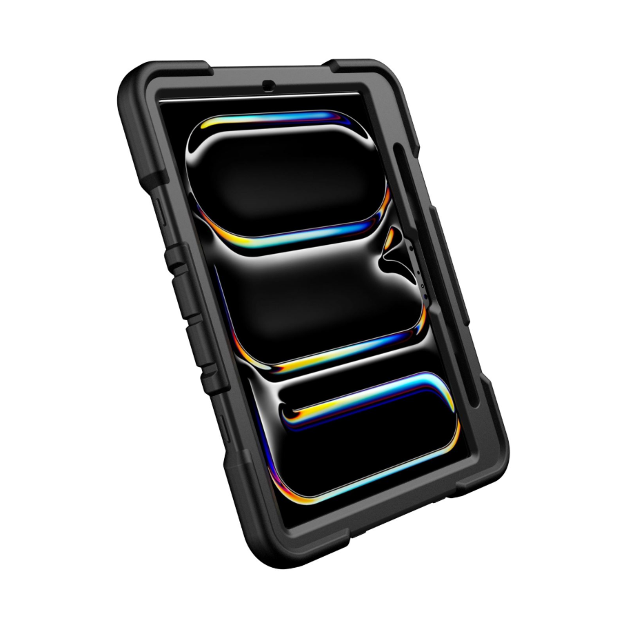 iPad Pro 11-Inch (M5) 2025 Rugged Shockproof Case with Kickstand (Black)