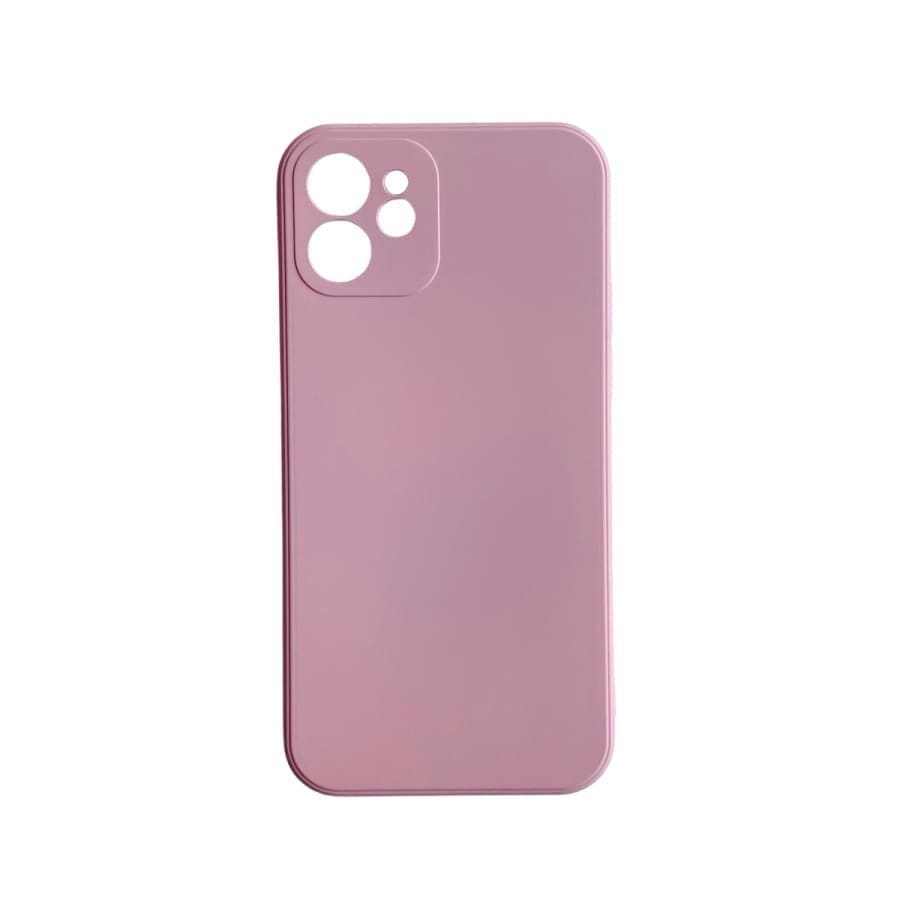 Pink 9eight5 iPhone 12/iPhone 12 Pro 6.1-inch phone case, showing smooth protective cover with precise cutouts.