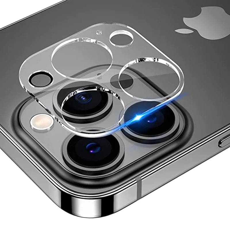 9eight5 iPhone 12 Pro camera screen protector showing clear, durable film covering the camera lens area.