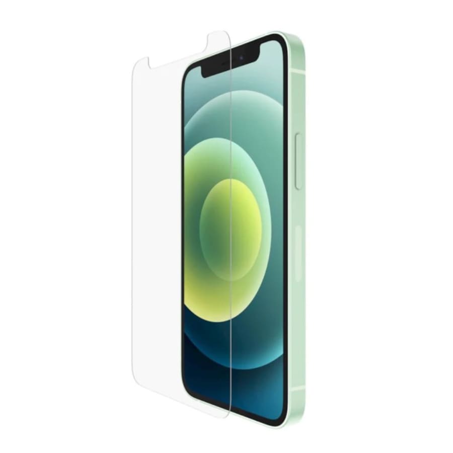 9eight5 iPhone 12 Pro Max 6.7-inch screen protector showing clear, durable glass covering the phone screen.
