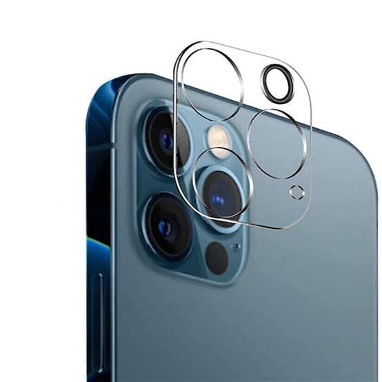 Two 9eight5 camera screen protectors for iPhone 13, designed to shield the camera lens from scratches and damage.