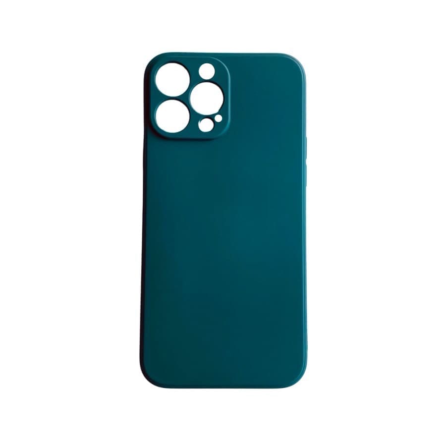 Green 9eight5 phone case for iPhone 13 Pro Max 6.7-inch, showing slim profile and textured back for protection and style.