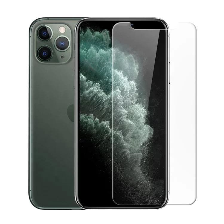 Clear 9eight5 screen protector for iPhone 13 Pro Max 6.7-inch, showing the protective film and precise cutouts for the phone screen.