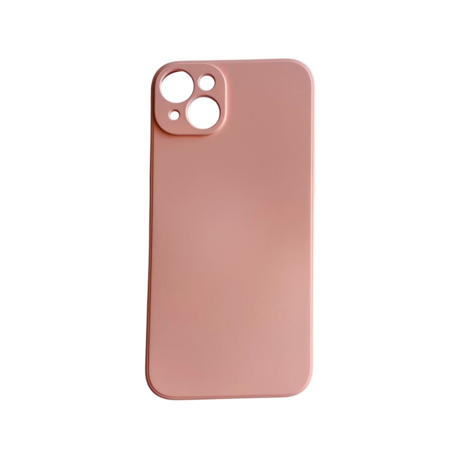 Pink 9eight5 iPhone 14 Plus (6.7") case with protective edges, designed for a snug fit and stylish look.
