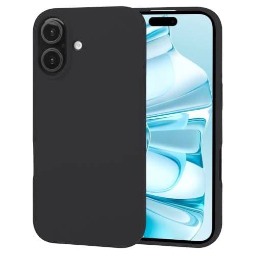 Black 9eight5 iPhone 16 (6.1-inch) case showing protective bumper and sleek design for the iPhone 16 model.