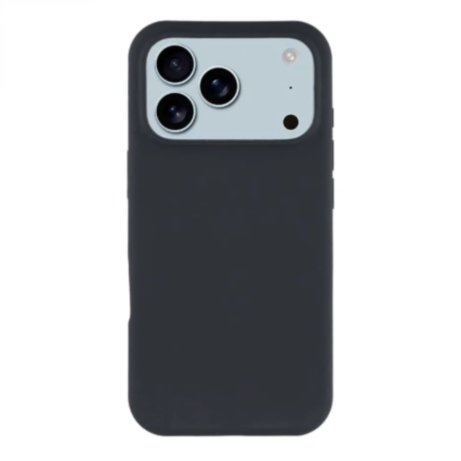 Black 9eight5 iPhone 17 Pro Max protective case with built-in screen protector, showcasing the sleek, durable design and precise fit.