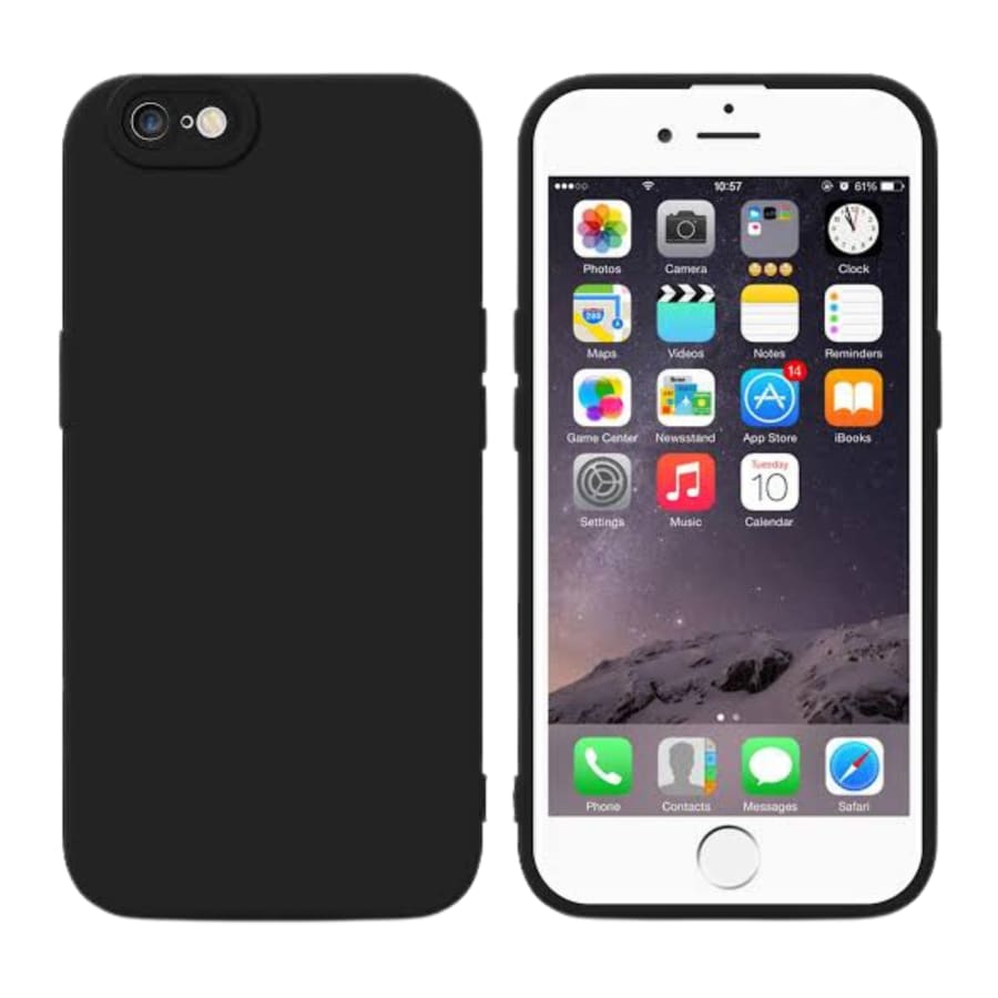 Black 9eight5 phone case for iPhone 6/6s, protective cover with a sleek design, fits securely around the device.