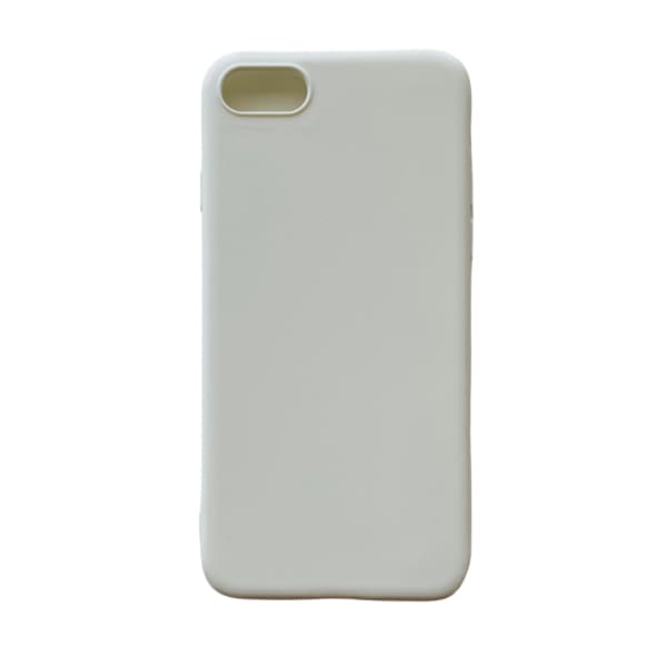 White 9eight5 iPhone 7/8 phone case showing a sleek protective cover with precise cutouts for buttons and camera.