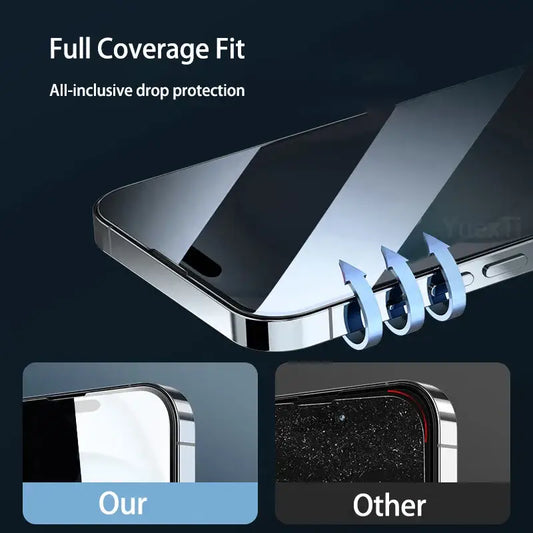 Screen Protector - Tempered Glass for iPhone (Pack of 4) (All Models) Habicare