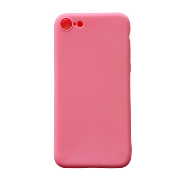 Pink 9eight5 phone case for iPhone SE (2nd and 3rd generation), showcasing slim protective design on a white background.