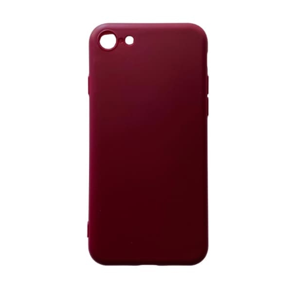 Maroon 9eight5 phone case for iPhone SE (3rd and 2nd Gen), slim protective cover with a smooth finish.