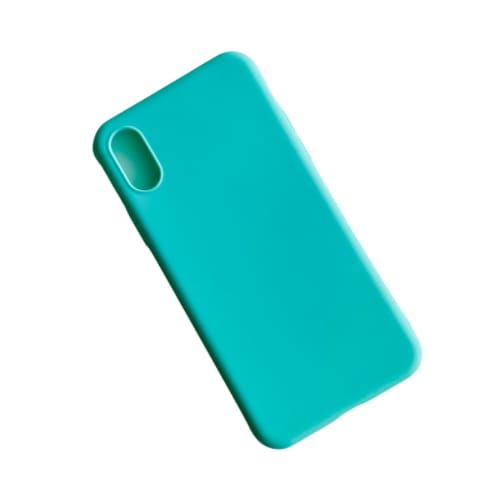 Turquoise 9eight5 iPhone X / XS phone case with slim, protective design and precise cutouts for buttons and camera.