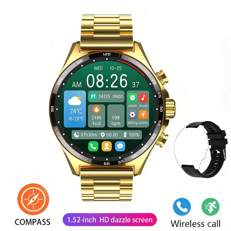 Habicare LIGE men's smart watch with touch screen, wireless call capability, and fitness tracking features.