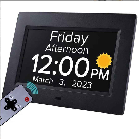 7" Digital Calendar Clock with 8 Alarm/Medication Reminders