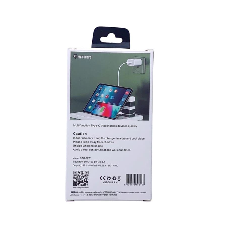 Maxguard Type C Power Adapter Wall Plug (NZ / AUS) 9eight5