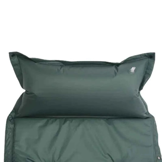 Mead's Supply & Equipment inflatable camping mattress in army green, moisture-proof sleeping pad, 180x60x2.5cm, 200kg capacity