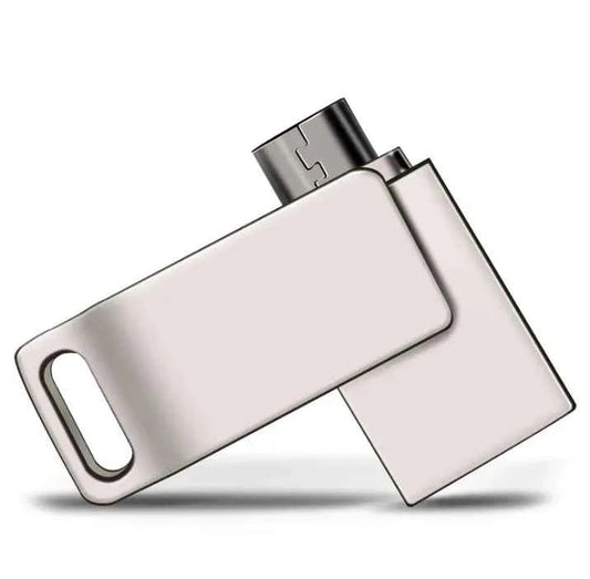 White 16GB metal USB flash drive for mobile phones by Mead's Supply & Equipment Outfitters limited, compact electronic accessory.