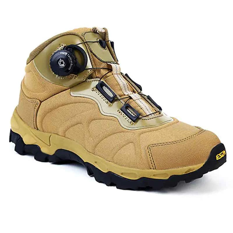 Green Mead's Supply tactical off-road trekking boots, all-season hiking footwear with combat-style design and rugged soles.