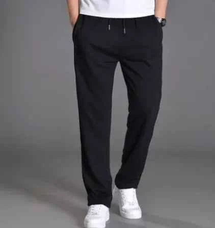 Men's oversized black cotton casual knit sweatpants with a relaxed fit, from Mead's Supply & Equipment Outfitters.